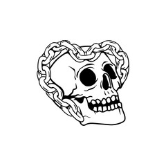 scary Skull head graphic design Pattern