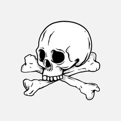 scary Skull head graphic design Pattern