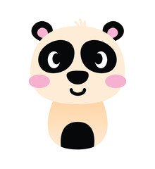Adorable full editable illustration of baby panda.