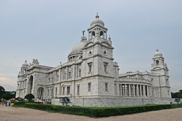 Fototapeta na wymiar Exterior Part of Victoria memorial ,Indo-Saracenic architecture ,Kolkata India