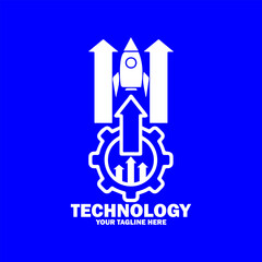 Abstract Initial Logo. White color isolated on Blue Background. Technology  Branding Logos. Flat Vector Logo Design Template Element icon.