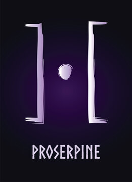 Full editable astrology symbol of Proserpine.