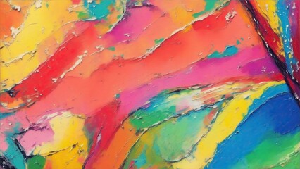 Abstract rough colorful multicolored art painting with oil brushstroke texture Background