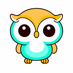 owl on white background