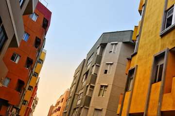 Modern apartment buildings in Las Palmas de Gran Canaria
