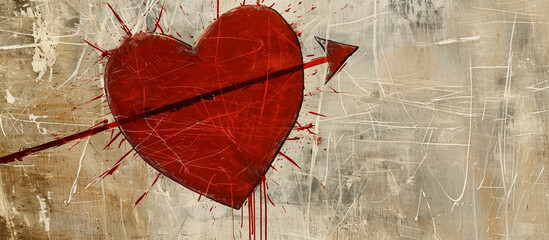 Abstract Heart with Arrow
