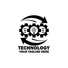 Abstract Initial Logo. Black color isolated on White Background. Technology  Branding Logos. Flat Vector Logo Design Template Element icon.