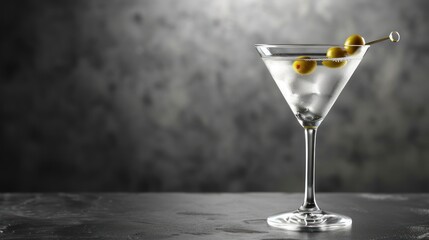  a martini glass with an olive garnish on the rim and a martini glass with an olive garnish on the rim. - obrazy, fototapety, plakaty