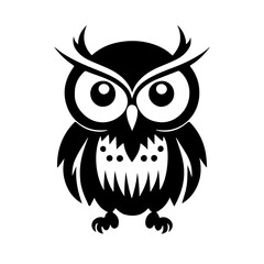 owl on white background