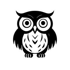 owl on white background