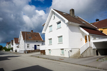 Wooden buildings in the Old Town of Stavanger, Norway