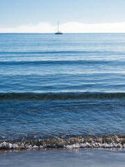 Idilico paisaje de la playa de Los Genoveses en la localidad de San José, Cabo de Gata, Almeria, España