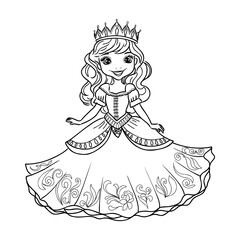 Little Princess Coloring page for kids
