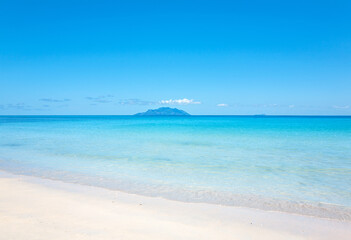 Island Silhouette, Island Mahe, Republic of Seychelles, Africa.