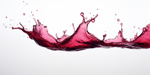 The bold splash of a red wine wave captures a moment of celebration, ideal for use in high-end event promotions or culinary publications