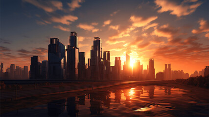 Twilight Views of the Urban Horizon