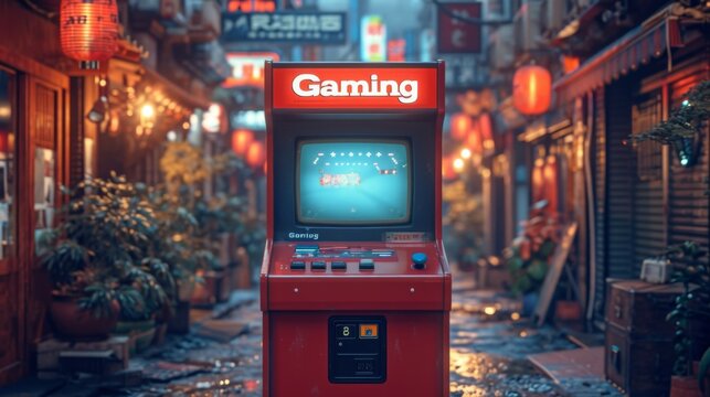 vieilles bornes arcades des ann&eacute;es 80 &agrave; l'abandon dans un entrep&ocirc;t d&eacute;saffect&eacute;