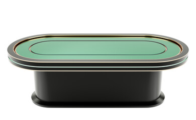 3d green casino table for betting isolated on transparent background.