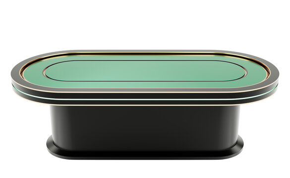 3d green casino table for betting isolated on transparent background.
