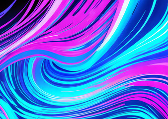 Fototapeta premium Rainbow wave multicolored,wallpaper background,blue waves artistic canvas pants pink streams silk.Art texture for cards poster design template,Generative AI