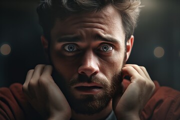 Fototapeta premium A person with a worried look on their face