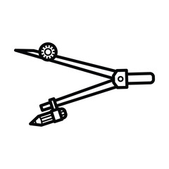 Cute line art outline cartoon school stationery and supplies vector design art for students and education