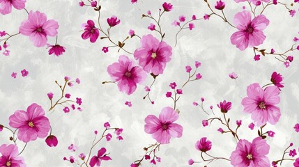 a close up of a pink flower on a white background with pink flowers on the left side of the image.