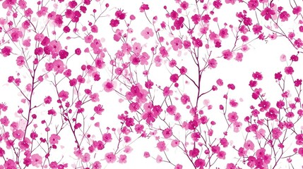  a close up of a tree with pink flowers on it's branches and a white background with pink flowers on it's branches.