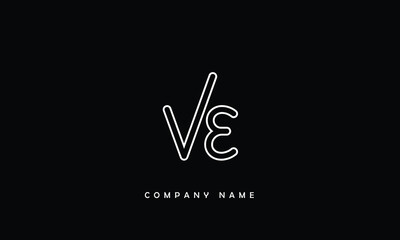 VE, EV, V, E Abstract Letters Logo Monogram