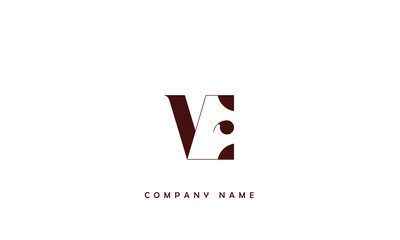 VE, EV, V, E Abstract Letters Logo Monogram