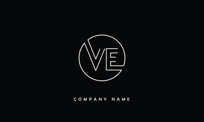 VE, EV, V, E Abstract Letters Logo Monogram
