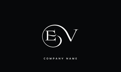 VE, EV, V, E Abstract Letters Logo Monogram