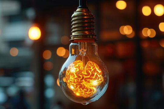 light bulb. "Illuminated Genius: Brilliance in a Bulb"
