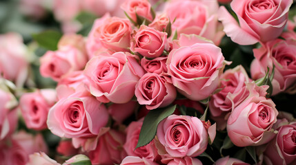 Obraz premium bouquet of pink roses