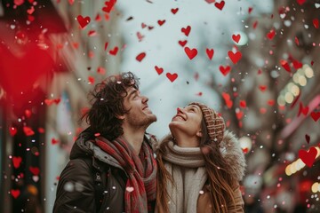 People in love celebrating valentines day for the day of love pragma