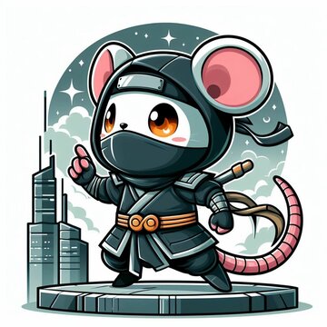 figure ninja mouse AI generative 