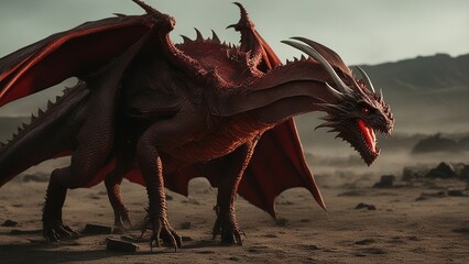 the red dragon  A red dragon that has been corrupted and mutated by a virus that turns it into a zombie.  