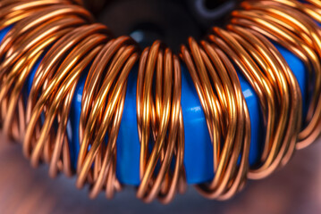 Macro view of Electric Transformer Copper Coil