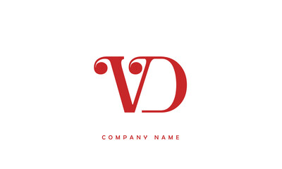 VD, DV, V, D Abstract Letters Logo Monogram