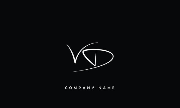 VD, DV, V, D Abstract Letters Logo Monogram