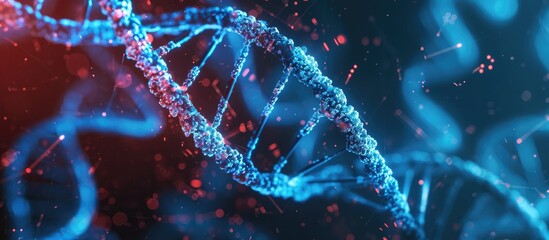 DNA analyzed using advanced lab techniques, added to database. - obrazy, fototapety, plakaty