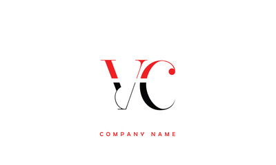 VC, CV, V, C Abstract Letters Logo Monogram