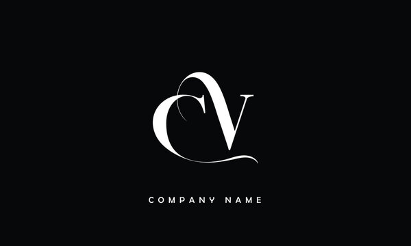 VC, CV, V, C Abstract Letters Logo Monogram