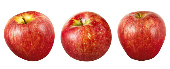 Fototapeta na wymiar composição de maçãs vermelhas maduras isolado em fundo trasnsparente