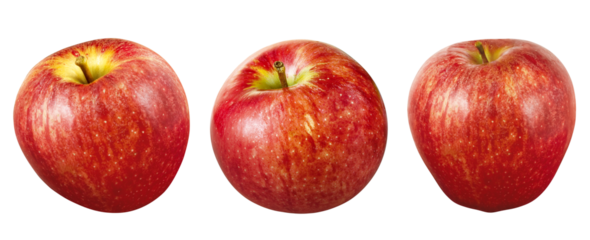 composição de maçãs vermelhas maduras isolado em fundo trasnsparente
