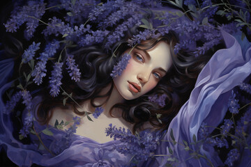 Magical lavender bower on an enchanted night