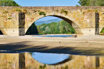 Siccita' a Ponte Buriano, Arezzo, Toscana