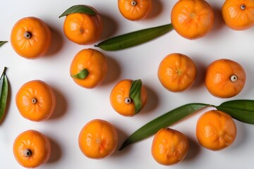 tangerines isolated on white