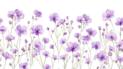  a bunch of purple flowers that are on a white background with a white background in the middle of the picture.