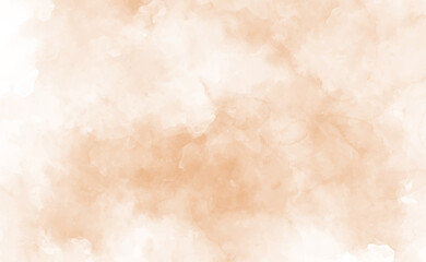 Peach abstract watercolor texture background. Vector beige watercolour pattern. Pastel watercolor brush texture. Autumn water color background